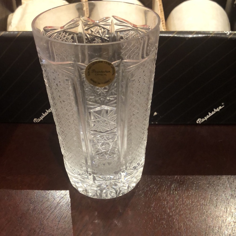 Set of 12 made in Turkey Genuine Crystal glass cups - new